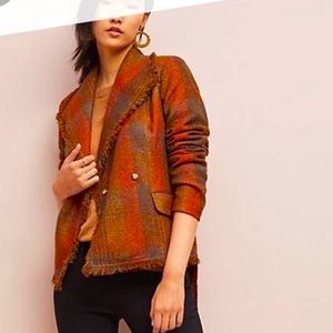 Anthropologie fringe blazer